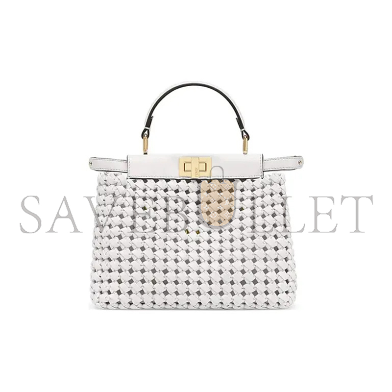 F**di mini peekaboo iconic satchel white 8bn244ad6hf0qvl (23*18*11cm)